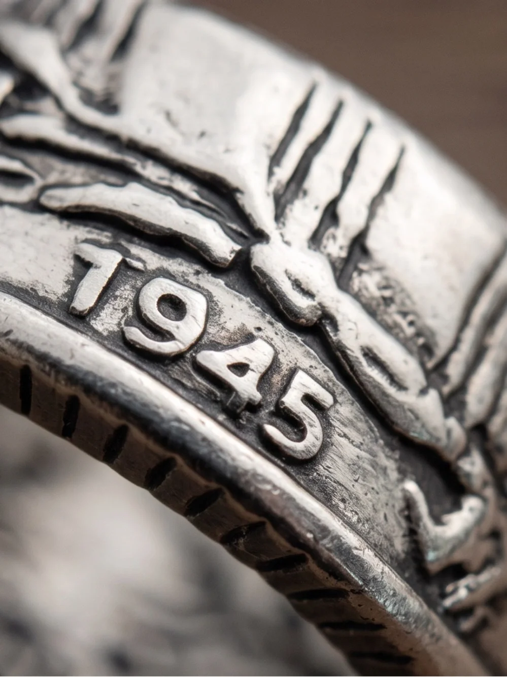 1945 Walking Liberty Half Dollar Coin Ring Size 12 1/2 NWOT